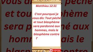 quotLe Blasphème contre lEsprit  Le Péché Impardonnablequot Matthieu 1231shortvideo youtubeshorts [upl. by Lenna]