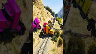 GTA 5 Train vs Truck CRASH TEST😍short [upl. by Adnilem956]