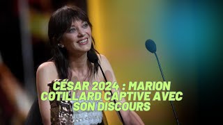 César 2024  Marion Cotillard illumine la scène son discours fait le buzz [upl. by Autrey]