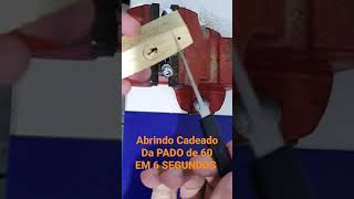 Abrir Cadeado PADO de 60 Em 6 segundos [upl. by Neersin]