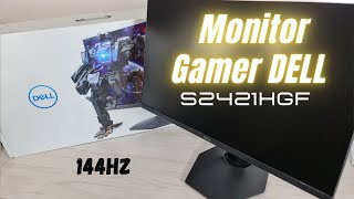 Monitor GAMER Dell S2421HGF  Unboxing e primeiras impressões [upl. by Ahsiekam]