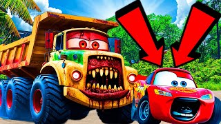 ⚠️Big amp Small vs Epic Escape⚠️McQueen and Police VS ZOMBIE DUMPER TRUCK Eater Cars in BeamNGDrive [upl. by Andromache]