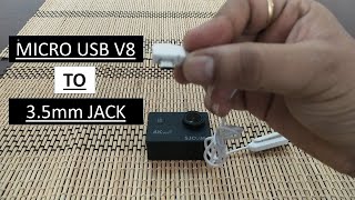 How to convert Micro USB to 35 mm jack  External MIC for SJCAM 4000 [upl. by Drallim]