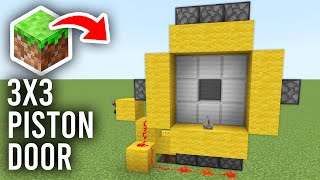 How To Make 3x3 Piston Door In Minecraft  Bedrock amp Java [upl. by Anin]