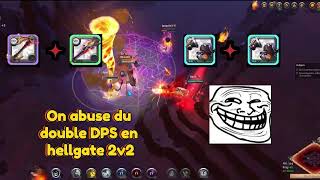 On abuse des compo avec deux dps en hellgate 2v2  Albion Online [upl. by Drwde692]