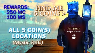 ALL 5 FERRYMAN COIN LOCATIONS MYSTIC FALLS QUEST  TVL2  ROBLOX [upl. by Acirret559]