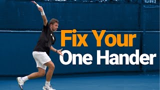 Do this One Handed Backhand drill to Fix your Rotation [upl. by Votaw606]