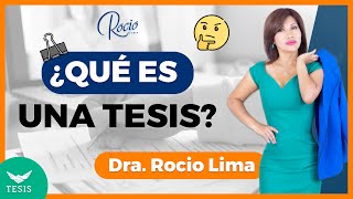 🔴¡No busques más ¿Qué es una Tesis de Éxito DraRocio Lima 😇❤️🔥 [upl. by Anilek]