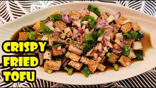 CRISPY FRIED TOFU RECIPE  HOW TO COOK TOFU  EASY TOFU RECIPE FOR VEGAN [upl. by Llyrad426]