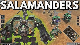 Salamanders DREADNOUGHTS vs Eldar amp Orks Massive 3V3 Battle  Warhammer 40K Dawn of War 3 [upl. by Traver159]