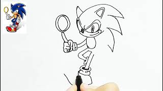 No one will teach you the steps to draw SONIC [upl. by Yenahpets]