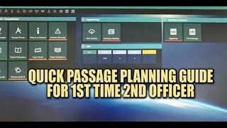 QUICK PASSAGE PLANNING GUIDE FOR 1ST TIME 2ND OFFICER OneOcean JRC ECDIS  UASUPPLY [upl. by Nitneuq735]