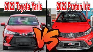 2022 Proton Iriz Active vs Toyota Yaris 2022 [upl. by Otreblig]