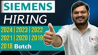 SIEMENS Mega Hiring for 2024 2023 2022 2021 2020 2019 amp 2018 Batch  SIEMENS Off Campus Recruitment [upl. by Holloway283]