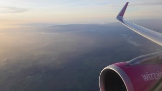 4K Wizzair Airbus A320 Sharklets flight video London Luton to Szczecin  W62164 [upl. by Tyson]