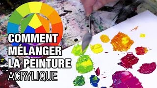 🎨 COMMENT faire des MÉLANGES de PEINTURE acrylique  Cours de peinture [upl. by Eaned]