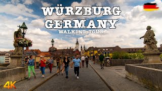 Würzburg Germany  Walking Tour 4K  Amazing city in Bavaria that everyone should see [upl. by Gunilla501]