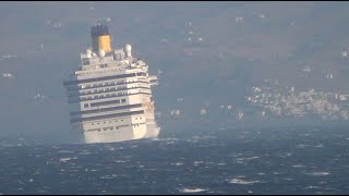 Costa Pacifica sailing to and away from Mykonos [upl. by Atal106]