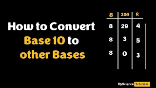 How to convert numbers in Base 10 to other Bases Number Base [upl. by Naols]