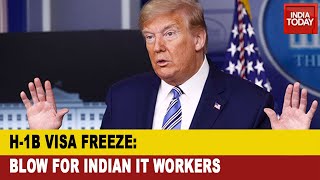 H1B Visa Freeze US President Suspends Issue Of H1B Visa For The Rest Of 2020 [upl. by Llednek]