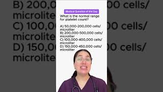 What is the normal range for platelet count📚 [upl. by Yelrebmik]