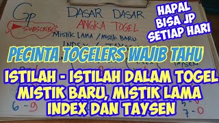 RUMUSAN DASAR DASAR TOGEL  MISTIK LAMA MISTIK BARU INDEX TAYSEN [upl. by Ias]