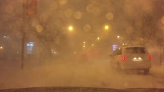 Tempête de neige à Montréal 14 amp 15 mars 2017 sur autoroute 720 520 amp 40 [upl. by Jeritah]