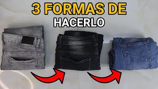 Dobla Tus Pantalones de Mezclilla Jeans o Vaqueros FACIL 👖✅ ▶ Cómo Doblar Pantalones de Mezclilla [upl. by Lenhard]