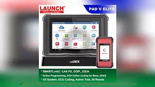 ✔️2024 LAUNCH X431 PAD V Elite 101 inch CAR Diagnostic tools J2534 Online pr [upl. by Atinel]