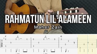 Maher Zain  Rahmatun Lil’Alameen Fingerstyle Guitar  Tab  Chords  Lyrics [upl. by Etteuqaj]