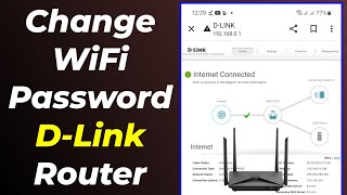 How to change WiFi Password Dlink Router in mobile  Sky tech [upl. by Ymmij769]