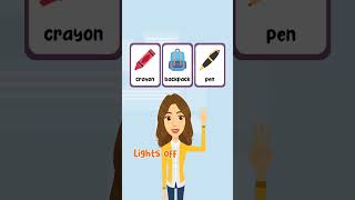 Learn School Supplies with Englicorn ESL Game Fun for Kids [upl. by Enier]