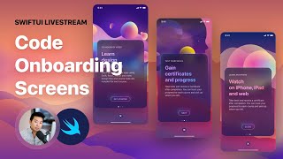 SwiftUI Livestream Code Onboarding UI and Animation [upl. by Ahsenid]