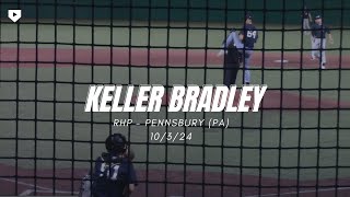 RHP Keller Bradley 26  Pennsbury PA  Vanderbilt Commit  Metro Scout Day 10324 [upl. by Uliram]