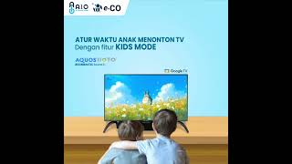 Atur waktu durasi dan jenis tontonan untuk anak dengan fitur Kids Mode✨ review television sharp [upl. by Winer800]