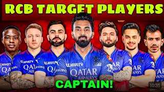 IPL 2025 RCB AUCTION STRETAGY  ipl 2025 mega auction rcb target players  ipl2025 [upl. by Marcelia]