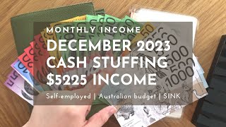 December 5225 Cash Stuffing  Australian budget  Selfemployed SINK [upl. by Ahsurej905]