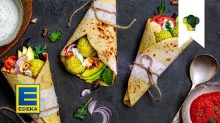 Falafel selber machen I Falafel Wrap mit Avocado Datteln amp MinzJoghurt I EDEKA [upl. by Akinnor]