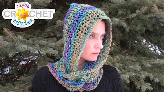 Luxe Hooded Scarf using Lion Brand Shawl in a Ball  Crochet Pattern amp Tutorial [upl. by Carla]