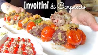 INVOLTINI DI CARPACCIO impanati al forno 🥩 ricetta facile e veloce [upl. by Ceil]