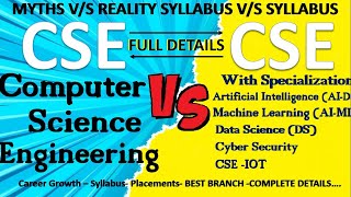 BTECH CSE VS CSE with SpecilizationAIMLDS  Computer Engineering amp its Specilization Syllabus [upl. by Isyak]