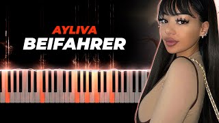 AYLIVA  Beifahrer  piano karaoke [upl. by Granthem367]