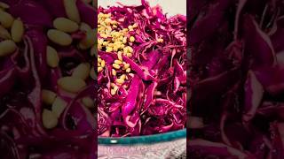 Healthy Red Cabbage Salad with Pine Nuts For Dinner [upl. by Eatnuahc]