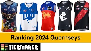 2024 AFL teir maker guernseys [upl. by Hassin]