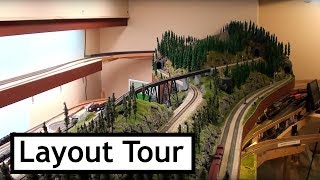 Southern Pacific Railroad in the Cascades  Part 12 A Layout Tour [upl. by Ahsiekit]