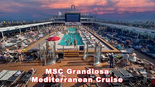 Boarding and cabin tour  MSC Grandiosa Mediterranean Cruise 2023 [upl. by Levana]