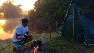 ACAMPAMENTO SELVAGEM NO RIO DO IMBÉ passei o maior aperto na madrugada o medo assombrou [upl. by Nylemaj]