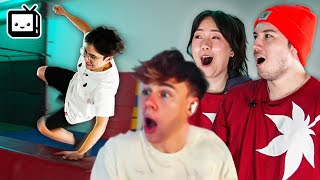 Blau reacts to OfflineTV Tries PARKOUR [upl. by Samale]