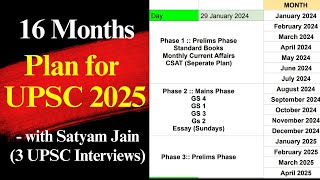 Make 2025 Your GOLDEN Attempt  16 Minutes for Your 16 Months  Daily Targets with Satyam Jain [upl. by Dyanne]