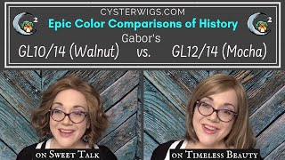 CysterWigs Color Comparison GL1014 Walnut vs GL1214 Mocha by Gabor [upl. by Mendive532]